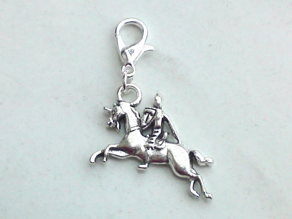 Charms Anhänger *Ritter PFERD* Charm Fohlen Horse Pferd mit Reiter für Armband - Bild 1 von 1