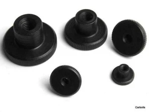 Tuercas para pulgar arrugadas negras de acero inoxidable perillas de agarre manual M3 M4 M5 M6 M8 - Imagen 1 de 4