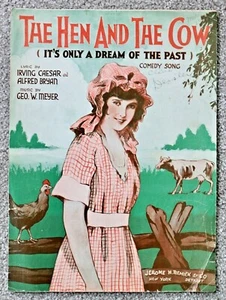 Partituras de La gallina y la vaca 1920 Chicken Country Farm Girl  - Imagen 1 de 1