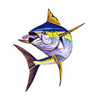 Yellowfin Tuna Fish High Quality Graphic Art Decal Car Boat Cup Cooler Tacklebox