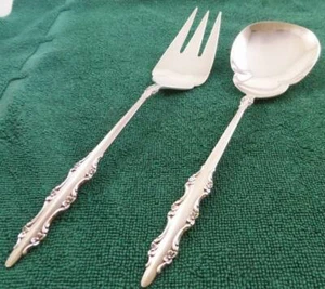 Vintage INTERNATIONAL DEEPSILVER großer passender Servierlöffel & Gabel - Bild 1 von 5
