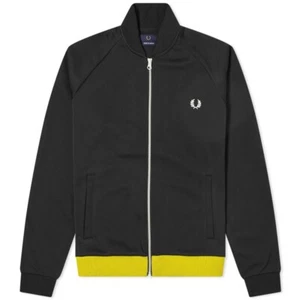 FRED PERRY MADE IN JAPAN TRACK JACKET BLACK J1831 102 FULL ZIP NEW WITH TAGS - Picture 1 of 12