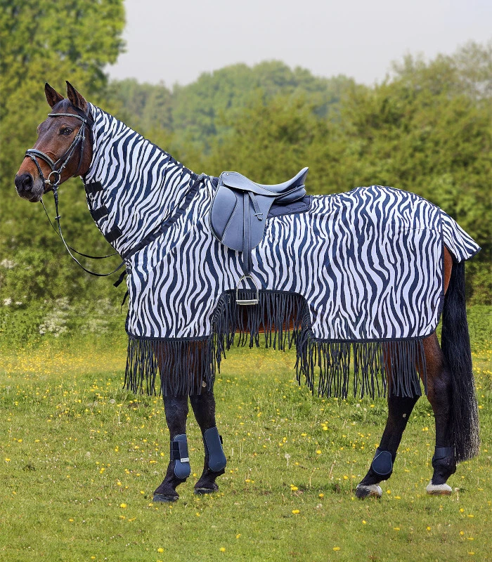 Waldhausen Fliegenausreitdecke Zebra mit Fransen - Bild 1 von 1