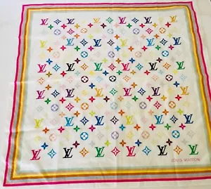 Louis Vuitton x Takashi Murakami M71911 Bandana monogramma multicolore - Foto 1 di 7