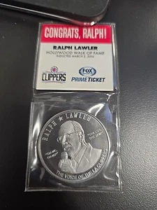 RALPH LAWLER COMMEMORATIVE COIN  NEW LOS ANGELES CLIPPERS HOLLYWOOD WALK OF FAME - Picture 1 of 2