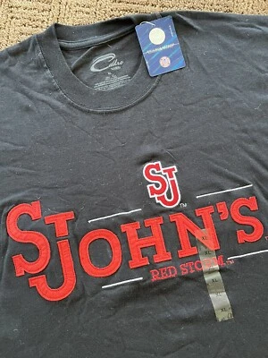 NUEVOS ETIQUETAS Camiseta de Colección Estilo St John's Red Storm Para Hombre con Letras Cosidas X-GRANDE Foto 1 de 2