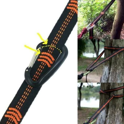 Adjustable Tree Hanging Hammock Straps Climbing Rope Aerial Belt New  T1K1 - Image 1 of 4
