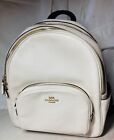 Coach Mini Charlie Backpack Bag Pebbled Leather White With Gold 28995