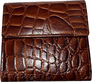 Mujer Cartera de Cuero de Cocodrilo Damas Cartera Cambio Monedero Tarjetas Billetes Identificación Nuevo - Imagen 1 de 18