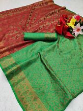 Wedding Soft Lichi Silk Bridal Saree Indian Sari Jacquard Festival Zari Color9
