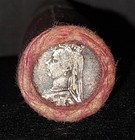 Wheat Penny Cent Roll With Old Rare Silver Coin & 1874 Indian Head Cent Ends