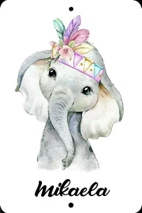 Personalized Sweet Elephant, Home Sign, Home Decor Metal Aluminum, USA - Picture 1 of 1