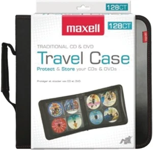 Maxell CD / DVD / Blu-Ray 128-Disc Travel Carry Case Storage Holder #190163 New - Picture 1 of 1