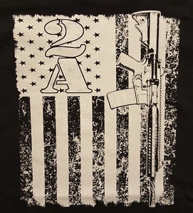 ALL AMERICAN OUTFITTERS A2 2ND AMENDMENT GUN RIGHTS / FLAG SHIRT - Picture 1 of 9