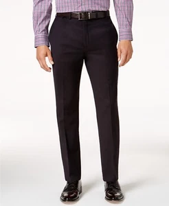 $199 Calvin Klein Men'S Red Slim Fit Flat Front Pants Trousers 39 W 38 L - Picture 1 of 4