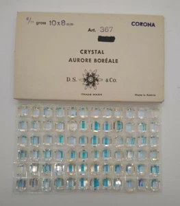 Factory Pack Swarovski Crystal Clear AB 10x8mm Faceted Rectangle 5106 Beads; 72 - Picture 1 of 5