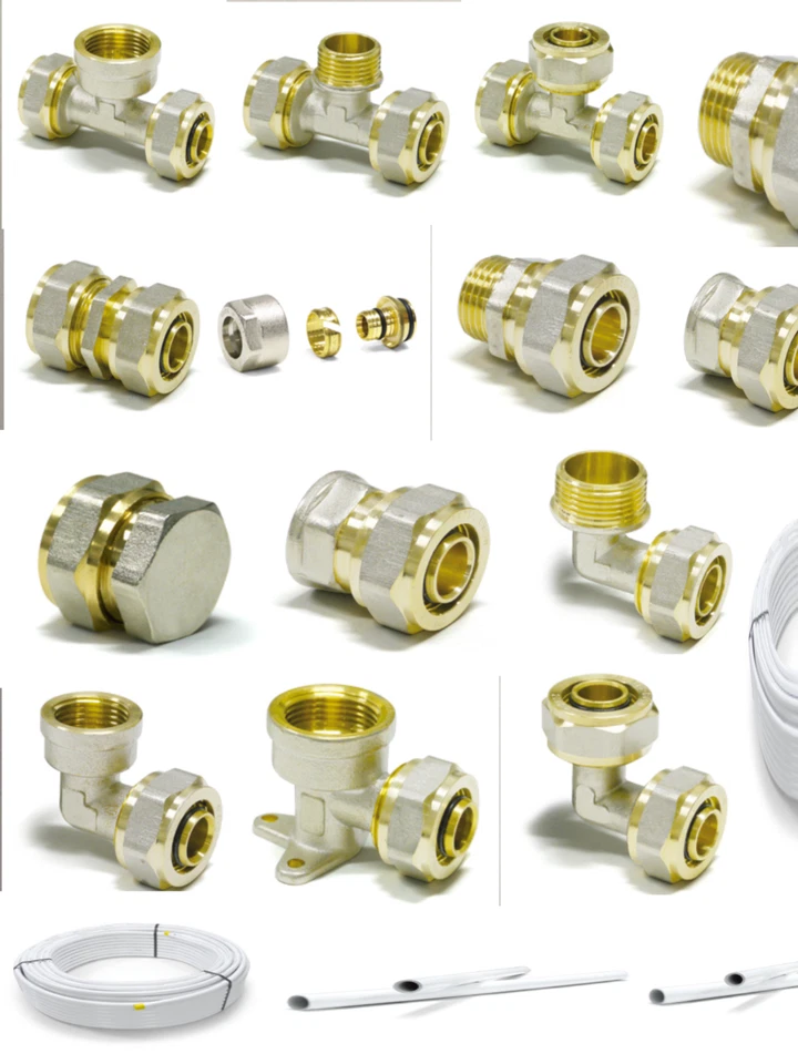 BAYRAM Schraubfitting Fittings Quetsch Verbundrohr Aluverbundrohr 16 20 DVGW