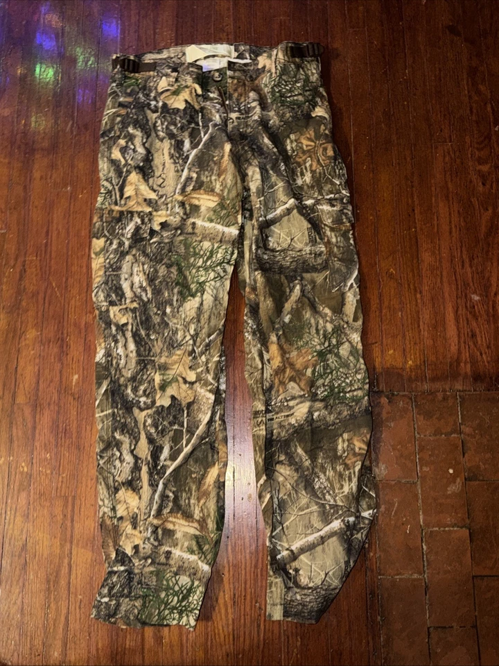Камуфляжные штаны Rustic Ridge для мальчиков средний размер Realtree Edge карманы для охоты - Изображение 1 из 4