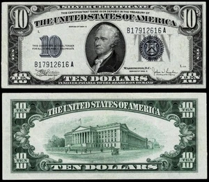 1934-C $10 SILVER CERTIFICATE NOTE~~EXTREMELY FINE - Picture 1 of 1