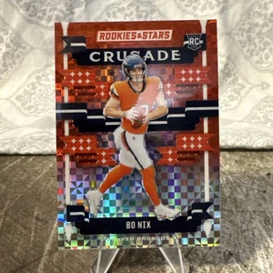 Bo Nix 2024 Panini Rookies & Stars #C-BNX Crusade Red Plaid RC - Picture 1 of 2