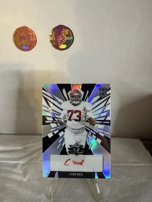 2022 Leaf Valiant Leopard /5 Evan Neal #BA-EN1 Rookie Auto RC - Image 1 of 2