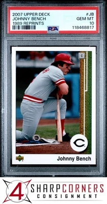 2007 UPPER DECK 1989 年重印 #JB JOHNNY BENCH 名人堂流行 4 PSA 10 — 第 1/2 张图片