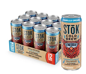 SToK Cold Brew Vanilla Cream Energy Coffee Beverage 11 fl oz (12 count) - Picture 1 of 6
