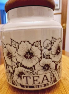 Vintage HORNSEA Cornrose Tea, Coffee and Sugar Storage Jars 1970's - Picture 1 of 7