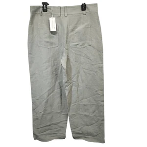 Vince Linen Blend Utility Wide Leg Pants Size 14 Mist Green NWT $495 - Picture 1 of 10