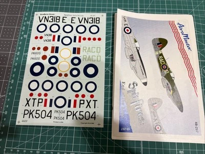 AeroMaster 1/48 F.22/24 Spitfires Decal Sheet 48-297 - Image 1 of 3