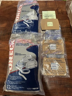 Bolsas de vacío Oreck PKBB120F lucha contra olores hipoalergénicas 27 bolsas 2 filtros de motor Foto 1 de 4