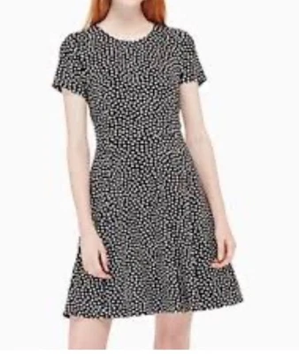 Vestido Kate Spade Lunares Blanco y Negro Talla 10 Retro Chica Foto 1 de 4