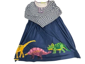 Millie Loves Lily Kleid Mädchen 12 gestreift bLangarm Dinosaurier Print Spaß süß - Bild 1 von 6