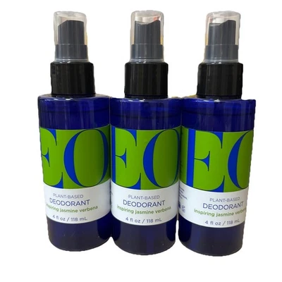 Paquete de 3 desodorantes a base de plantas EO inspirador jazmín verbena 4 oz cada uno Foto 1 de 2