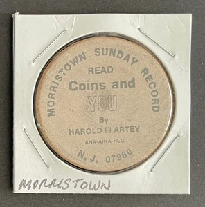 Morristown, NJ Wooden Nickel - Sunday Record (Zeitung) Promo - Nova Caesarea - Bild 1 von 2