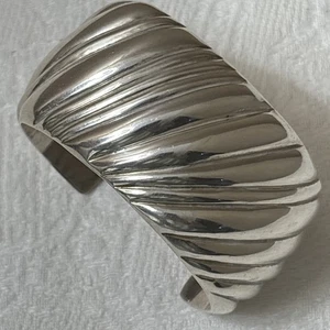 Vintage 60,70er Italien Sterlingsilber Armreif Armband 50 g, 6,5 "X 1 3/8" - Bild 1 von 8
