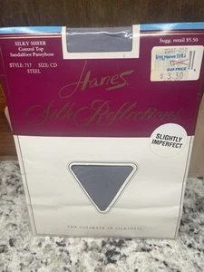 Pantimedias Hanes Silk Reflections Estilo 717 Acero Talla CD Sandalia Sedosa Transparente - Imagen 1 de 5