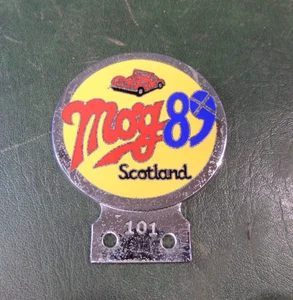 Mog 89 Scotland Morgan Sports Car Club Numbered Grille Badge #101 - 1989 - Picture 1 of 7