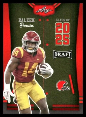 2023 Leaf Draft Red Class Of '24 Raleek Brown Rc #84 - Imagem 1 de 2