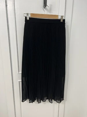 Halogen Women's Long Midi Skirt Pleated Black Sz Petite Small Pull On - Image 1 of 4
