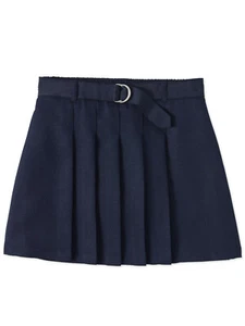 Wonder Nation Girls Navy Blue School Uniform Pleated Belted Scooter Skort Size 6 - Picture 1 of 3