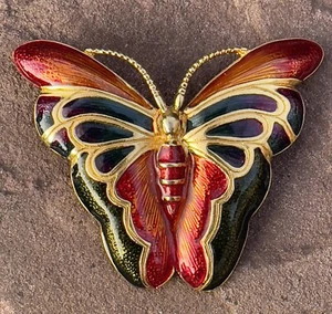 Vintage Schmetterling Clip vergoldet (S 6931) - Picture 1 of 2
