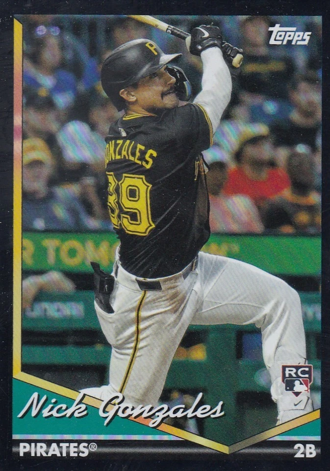 NICK GONZALES TOPPS ARCHIVES ROOKIE BLACK FOILBOARD FOIL RC PIRATES #227 2024 24 - Image 1 of 1