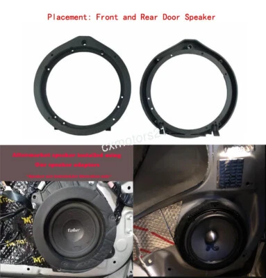 2x 6.5"/6.75" Front Rear Door Speaker Adapter Plates For Honda Accord Civic CR-V - Image 1 of 4