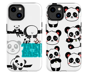 Panda einfache Handyhülle personalisieren bedruckt & kompatibel mit allen Handyhüllen - Bild 1 von 3