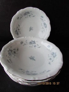 7er Set Johann Haviland Blaue Girlande Bavaria Germany China Beerenschalen - Bild 1 von 7