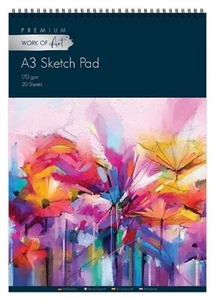 Artist A3 Sketch Pad 20 Sheets Easynote 170GSM Premium Quality Art Drawing Paper - Picture 1 of 5