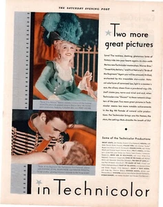 1930 Two More Great Pictures in Technicolor Single Page Print Ad - Picture 1 of 1