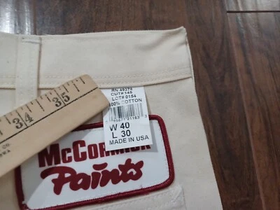 Stan Ray McCormick Carpenter Painter Pants - Mens 40x30 -Off White Beige USA NWT - Image 1 of 4