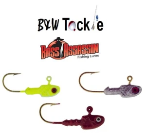 Bass Assassin Jighead Fish Jig Head ~ 3 sizes ~ 3 colors~ FREE Shipping - Picture 1 of 4